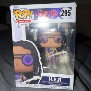 Funko Pop Rocks H.E.R. with Purple Outfit and Glasses